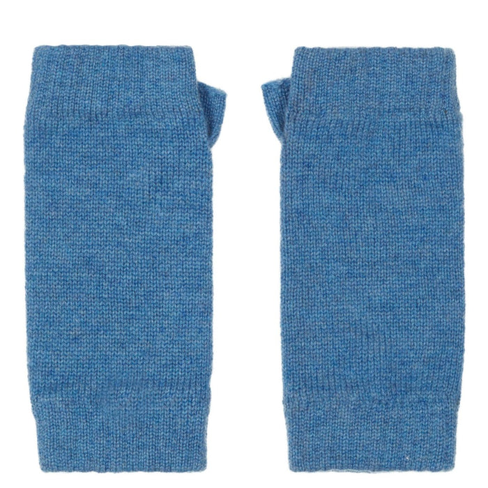 Cashmere wrist warmers chambray blue Scottish Marilyn Moore
