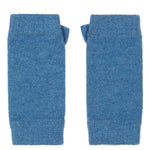Cashmere wrist warmers chambray blue Scottish Marilyn Moore