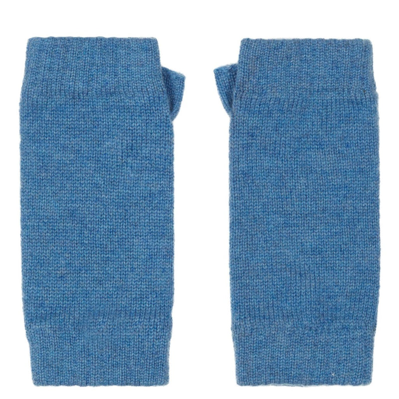 Cashmere wrist warmers chambray blue Scottish Marilyn Moore