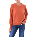 Loro Piana Orange Cashmere sweater Hoxton Slouchy Cashmere jumper Burnt Orange Marilyn Moore