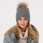 Double Layer Cashmere hat Grey From Marilyn Moore