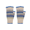 Scottish fair isle gloves oat blue Marilyn Moore