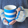 Scottish fair isle gloves oat blue Marilyn Moore