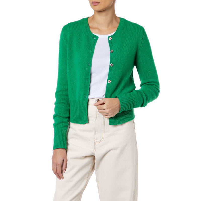 Lilibet 40s Retro Revival Cashmere Cardigan Green Marilyn Moore