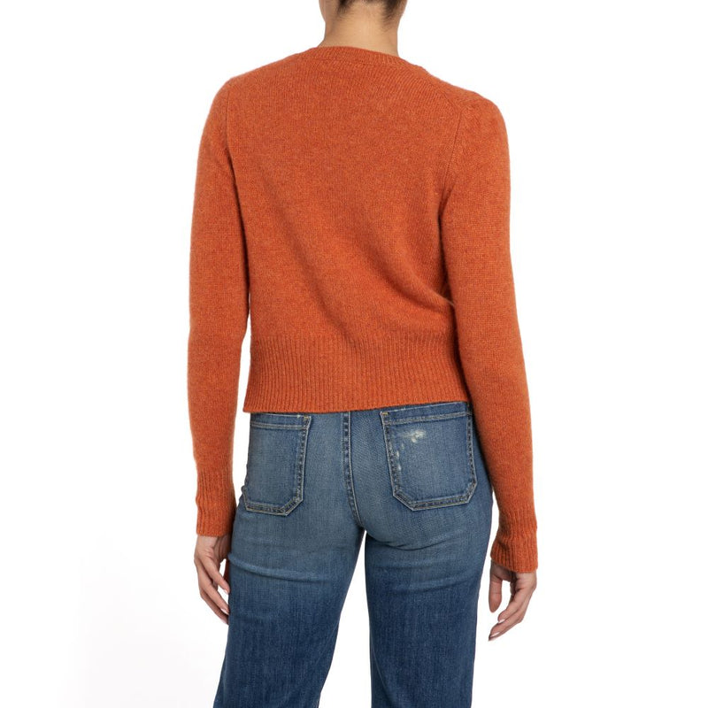 Lilibet Cashmere Cropped Cardigan Orange Marilyn Moore