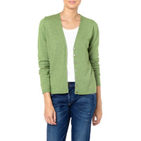 Cashmere Silk Cardigan V neck Green Marilyn Moore