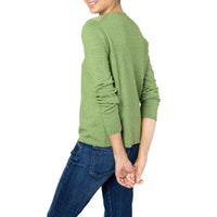 Cashmere Silk Cardigan V neck Green Marilyn Moore