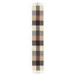 Block check scarf Grey Camel Ivory Marilyn Moore