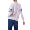 Rainbow stripe Cashmere silk sweater Ivory Marilyn Moore