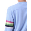Rainbow stripe Cashmere silk sweater Pale blue Marilyn Moore