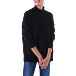 Loro Piana Black Cashmere Sweater St Ives Slouchy Cashmere jumper Black Marilyn Moore