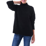 St Ives Slouchy Loro Piana Cashmere jumper Black Marilyn Moore