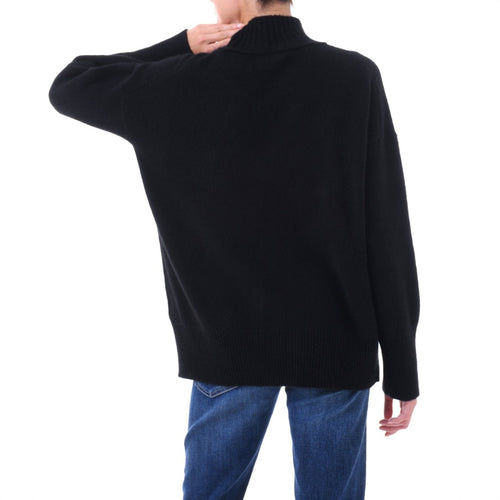 St Ives Slouchy Cashmere jumper Black Marilyn Moore