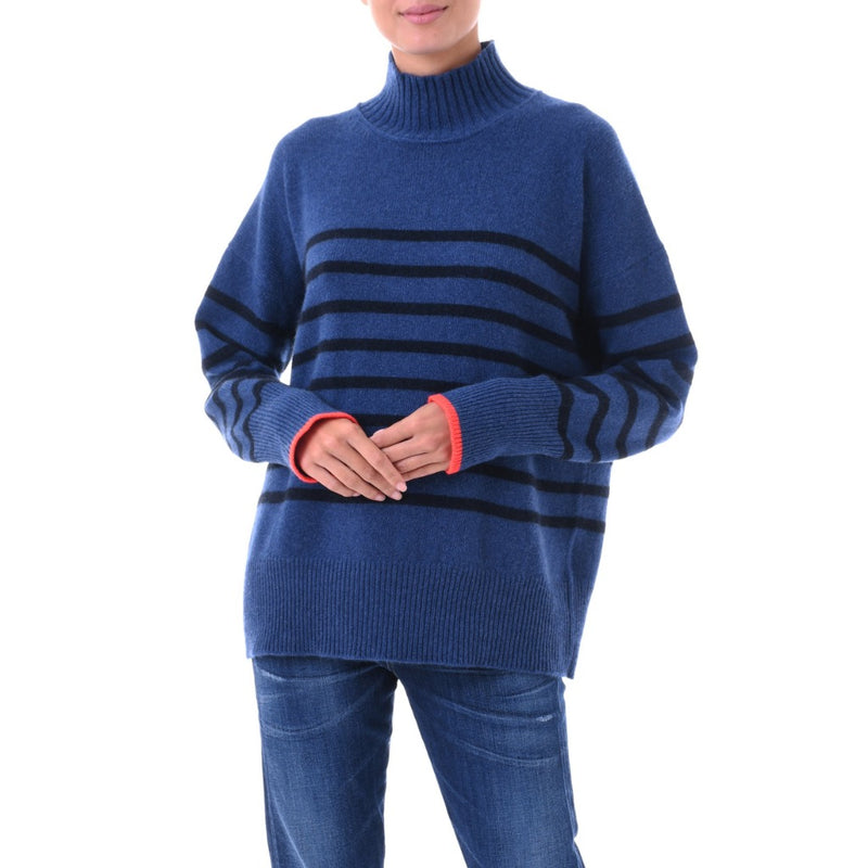 St Ives sweater Handmade Loro Piana Cashmere Stripe Jumper - Marilyn Moore