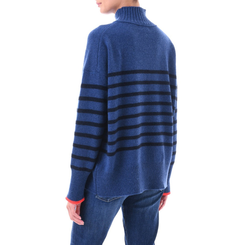St Ives  sweater Handmade Loro Piana Cashmere Stripe Jumper - Marilyn Moore