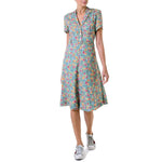 Goodwood revival 1940s Nellis dress Green floral Marilyn Moore