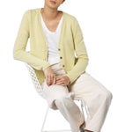 Loro Piana Cashmere Modern V-neck Cardigan Lemon Marilyn Moore