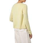 Cashmere Modern V-neck Cardigan Lemon Marilyn Moore