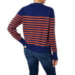Marilyn Moore- Padstow Stripe Cashmere Sweater Indigo