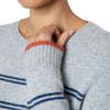Marilyn Moore Portloe Cashmere stripe sweater Grey Denim