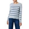 Marilyn Moore Portloe Cashmere stripe sweater Grey Denim