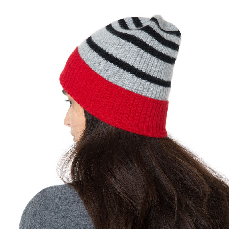 Portobello Cashmere Stripe Beanie Marilyn Moore