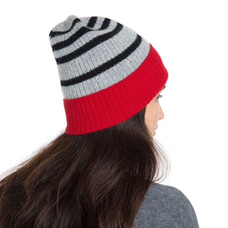 Portobello Cashmere Stripe Beanie Marilyn Moore