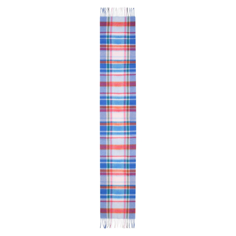 Bright Plaid Scarf Pink Orange Aqua Marilyn Moore