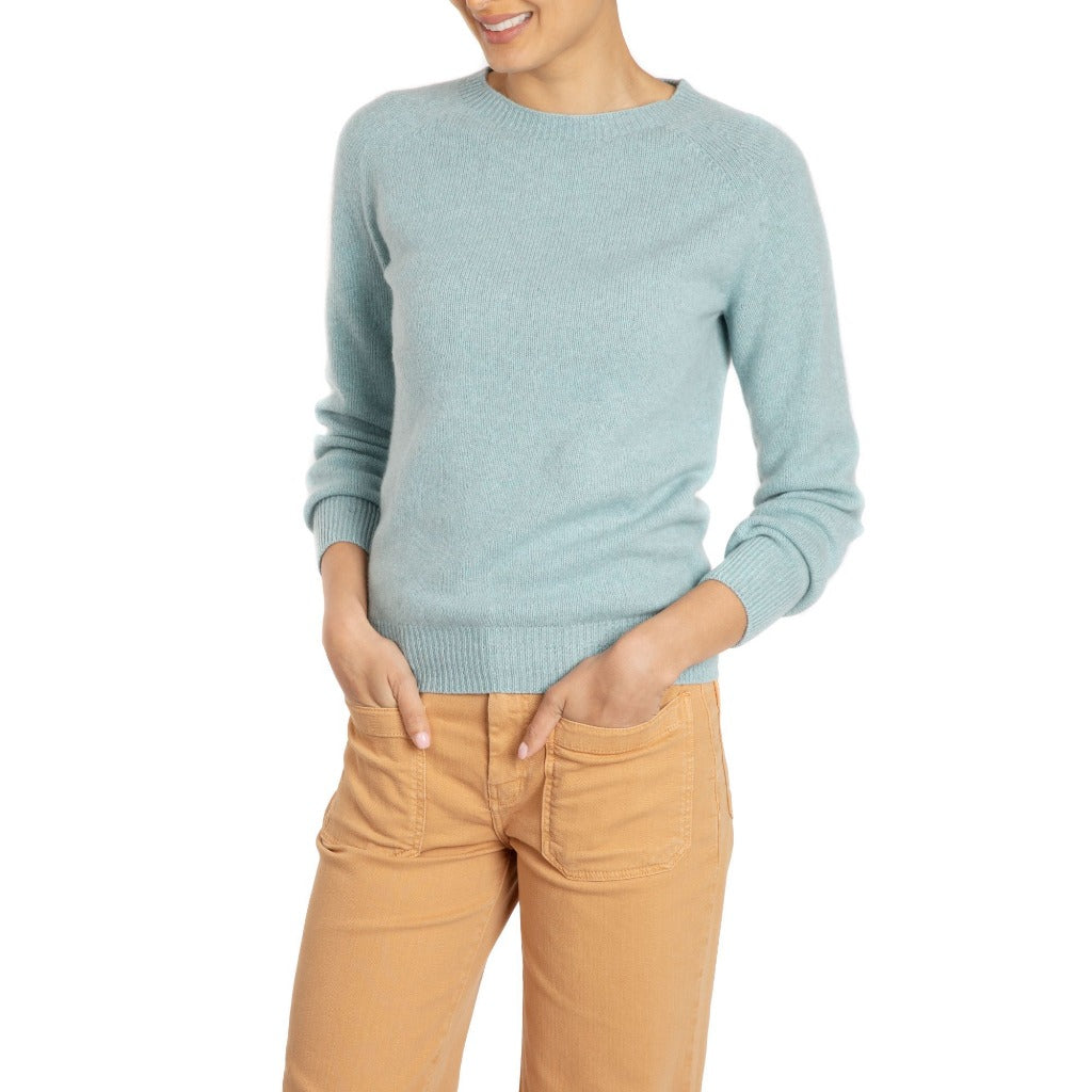 Cashmere sweater Pale Green Aqua Marilyn Moore