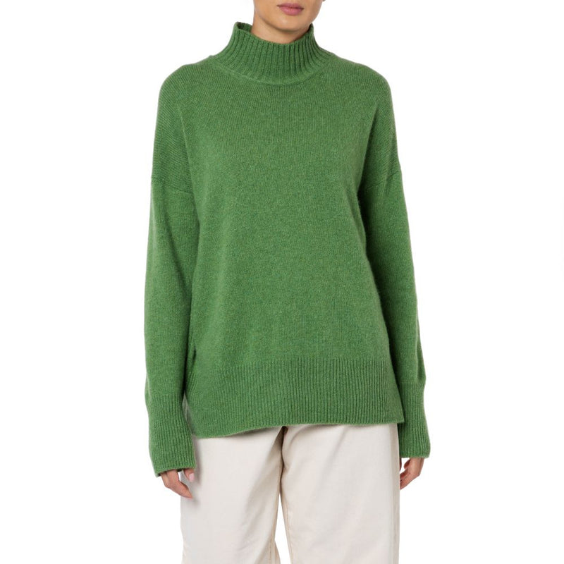 St Ives Slouchy Loro Piana Cashmere jumper Green Marilyn Moore