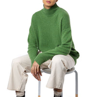 St Ives Slouchy  Loro Piana Cashmere jumper Green Marilyn Moore