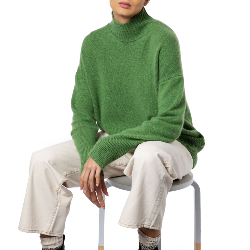 St Ives Green Cashmere Relaxed Jumper Marilyn Moore