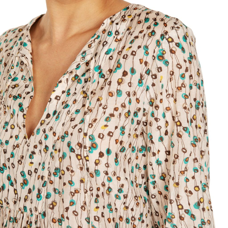 Scarlett Silk Cotton Kaftan Retro Print Marilyn Moore