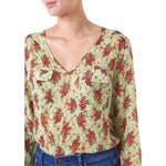 Red Roses Silk Shirt Marilyn Moore