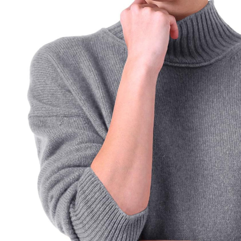 St Ives Slouchy Cashmere jumper Mid Grey Marilyn Moore