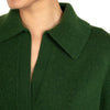 Polo collared Cashmere sweater Green Marilyn Moore